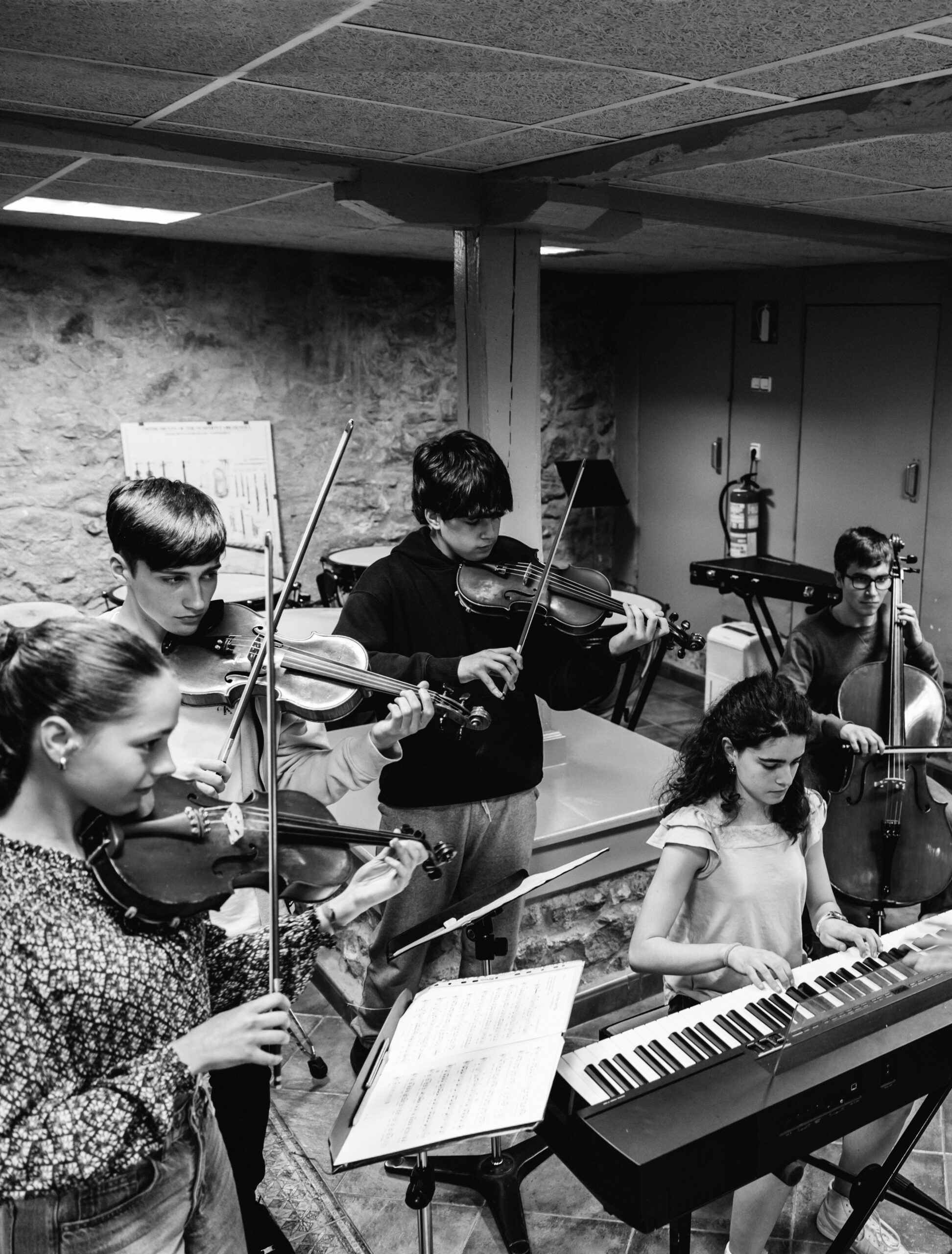 combo musical en la escuela de música Julia foruria en Gernika